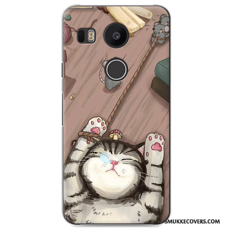 Etui Lg Nexus 5x Malet Smuk Telefon, Cover Lg Nexus 5x Cartoon Hård Blå