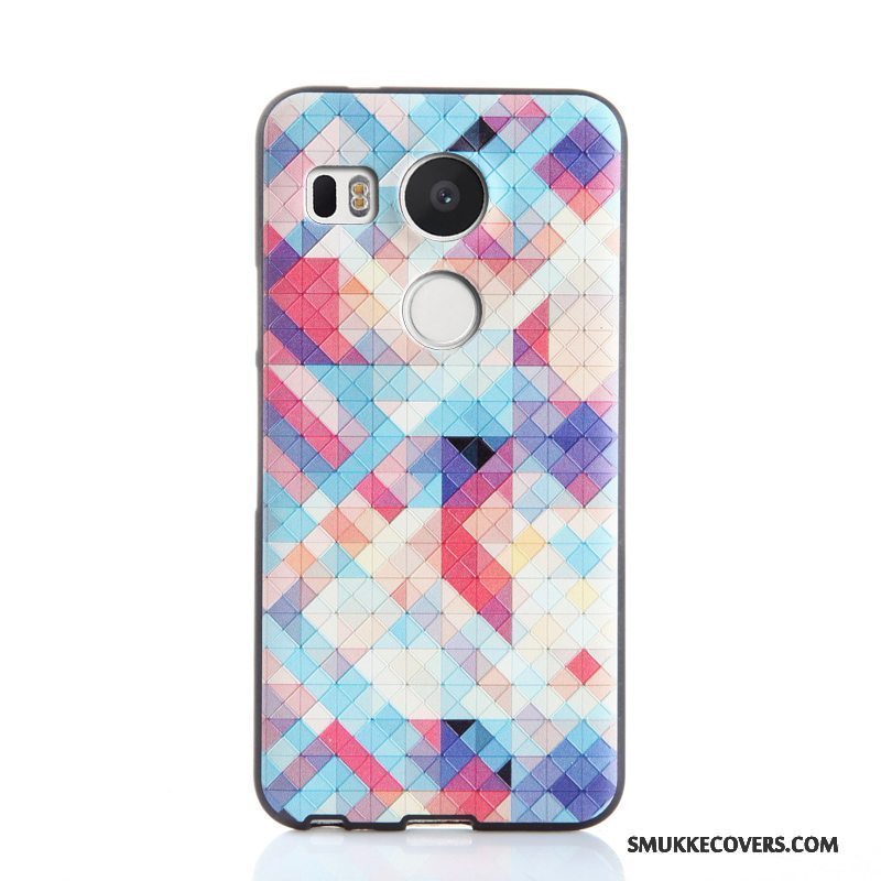 Etui Lg Nexus 5x Silikone Anti-fald Telefon, Cover Lg Nexus 5x Relief Gul