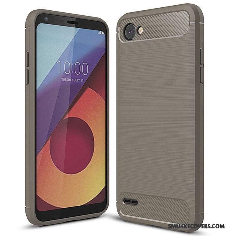 Etui Lg Q6 Beskyttelse Grå Fiber, Cover Lg Q6 Tasker Telefon