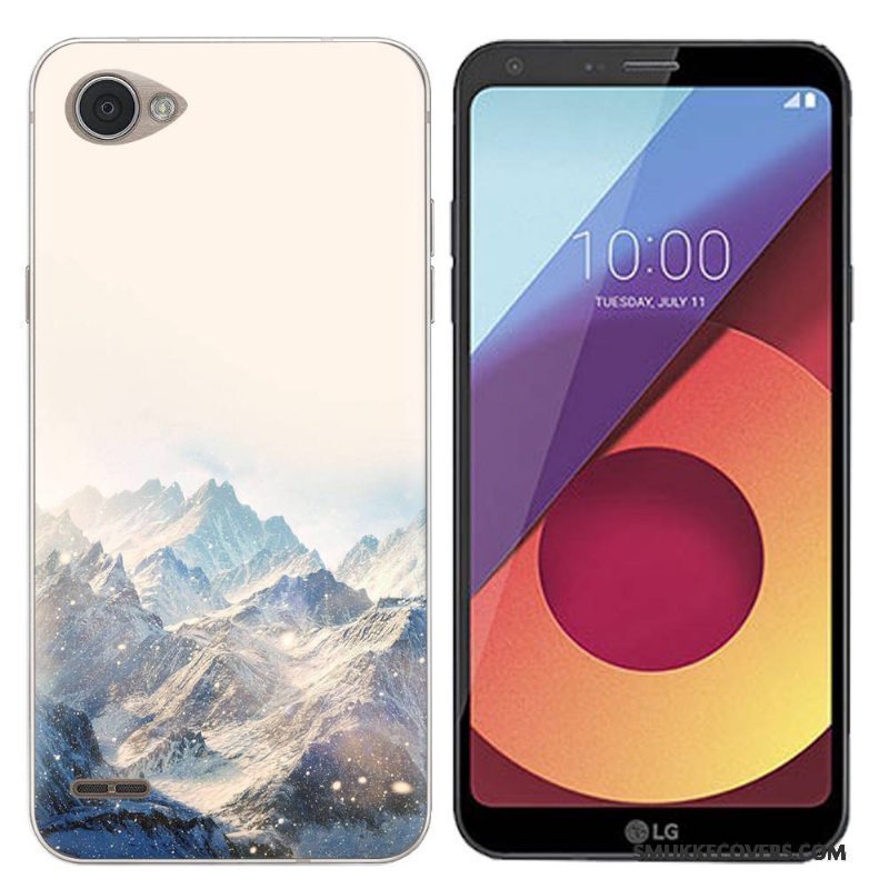 Etui Lg Q6 Blød Stor Trend, Cover Lg Q6 Beskyttelse Blå Telefon