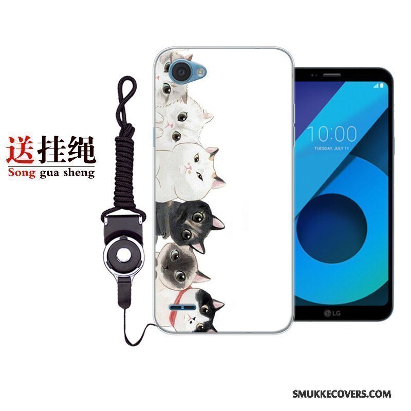 Etui Lg Q6 Kreativ Af Personlighed Blå, Cover Lg Q6 Beskyttelse Anti-fald Sort