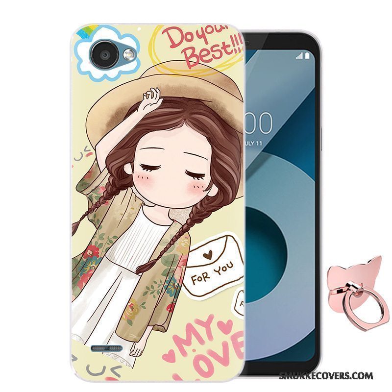 Etui Lg Q6 Silikone Telefonpulver, Cover Lg Q6 Blød Rød Anti-fald