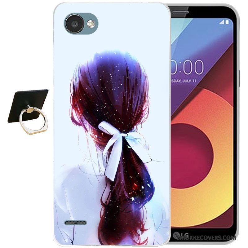 Etui Lg Q6 Tasker Lyseblå Telefon, Cover Lg Q6 Beskyttelse Anti-fald