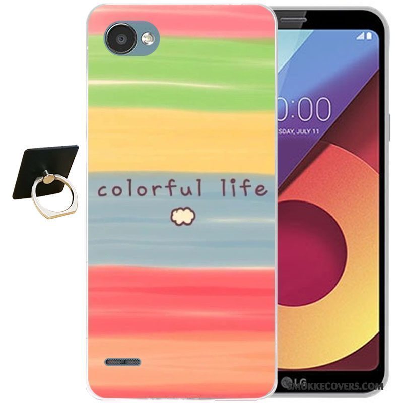 Etui Lg Q6 Tasker Lyseblå Telefon, Cover Lg Q6 Beskyttelse Anti-fald