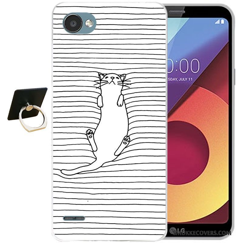 Etui Lg Q6 Tasker Lyseblå Telefon, Cover Lg Q6 Beskyttelse Anti-fald