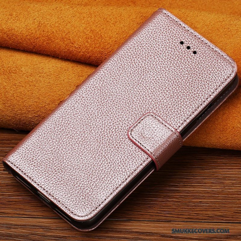 Etui Lg V20 Folio Telefontilpas, Cover Lg V20 Læder Guld Anti-fald