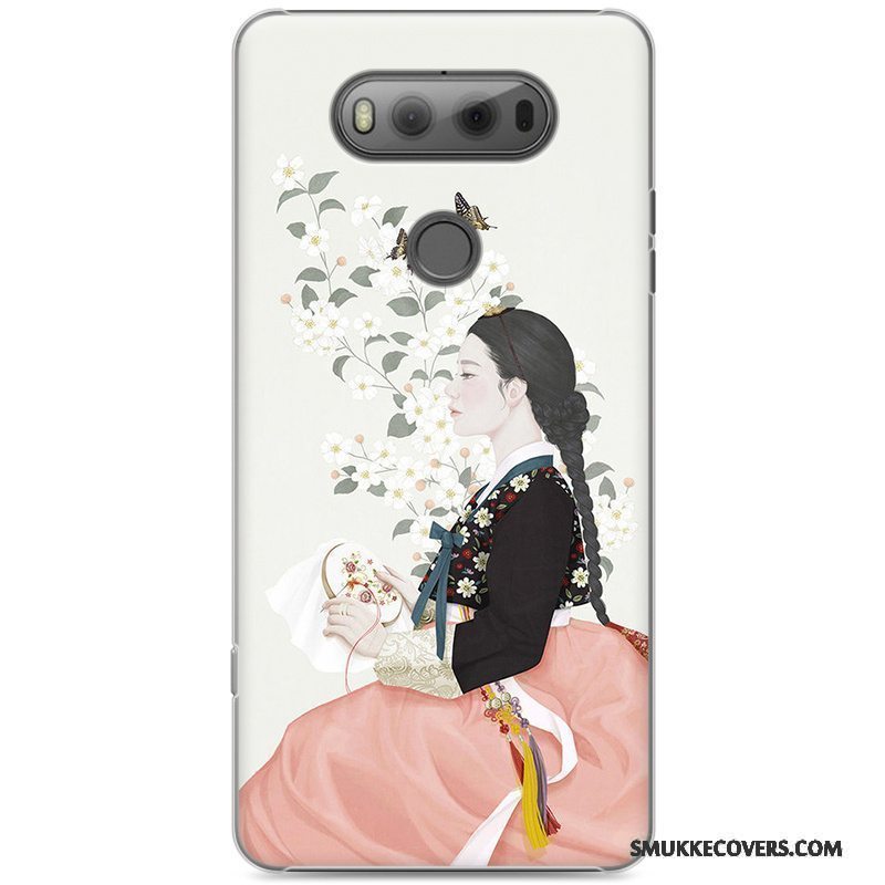 Etui Lg V20 Malet Kunst Lyse, Cover Lg V20 Beskyttelse Lille Sektion Gul