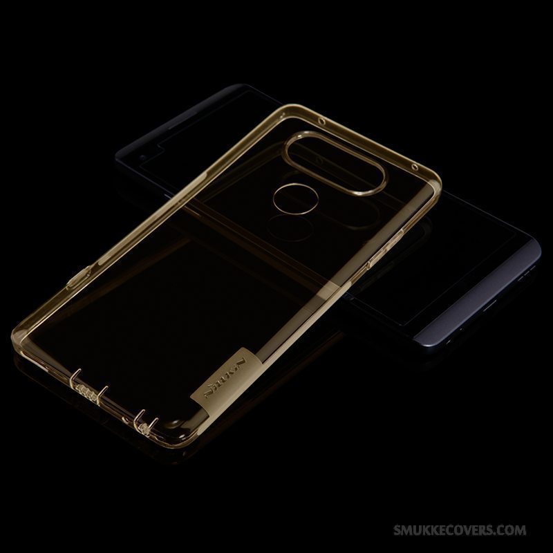 Etui Lg V20 Silikone Telefontynd, Cover Lg V20 Blød Guld Hvid