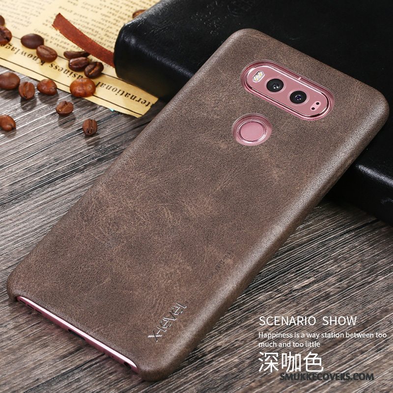 Etui Lg V20 Vintage Ny Anti-fald, Cover Lg V20 Læder Tynd Business