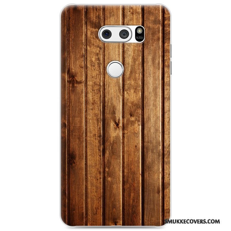 Etui Lg V30 Beskyttelse Af Personlighed Anti-fald, Cover Lg V30 Malet Hård Træ