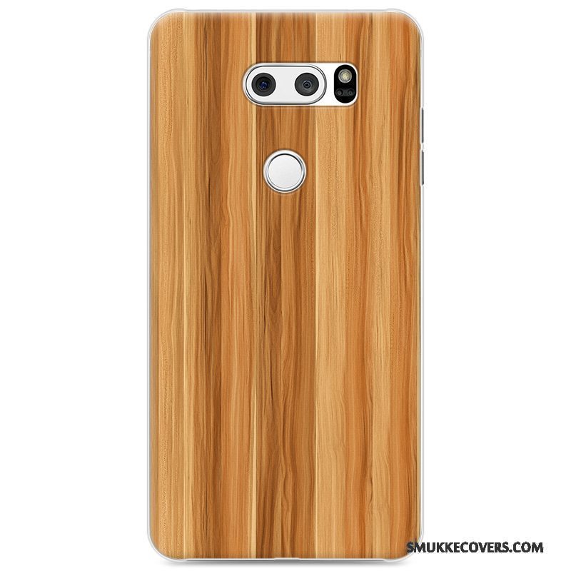 Etui Lg V30 Beskyttelse Af Personlighed Anti-fald, Cover Lg V30 Malet Hård Træ