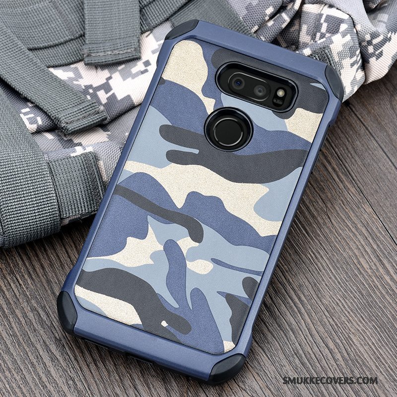 Etui Lg V30 Beskyttelse Grøn Telefon, Cover Lg V30 Blød Camouflage Trend