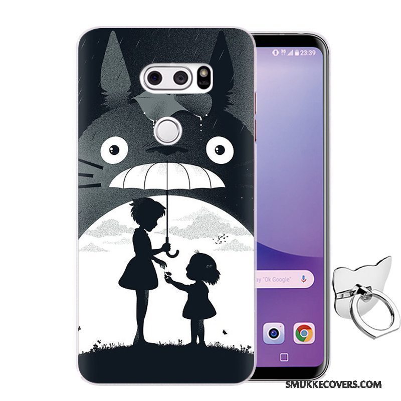 Etui Lg V30 Blød Anti-fald Sort, Cover Lg V30 Silikone Nubuck Telefon