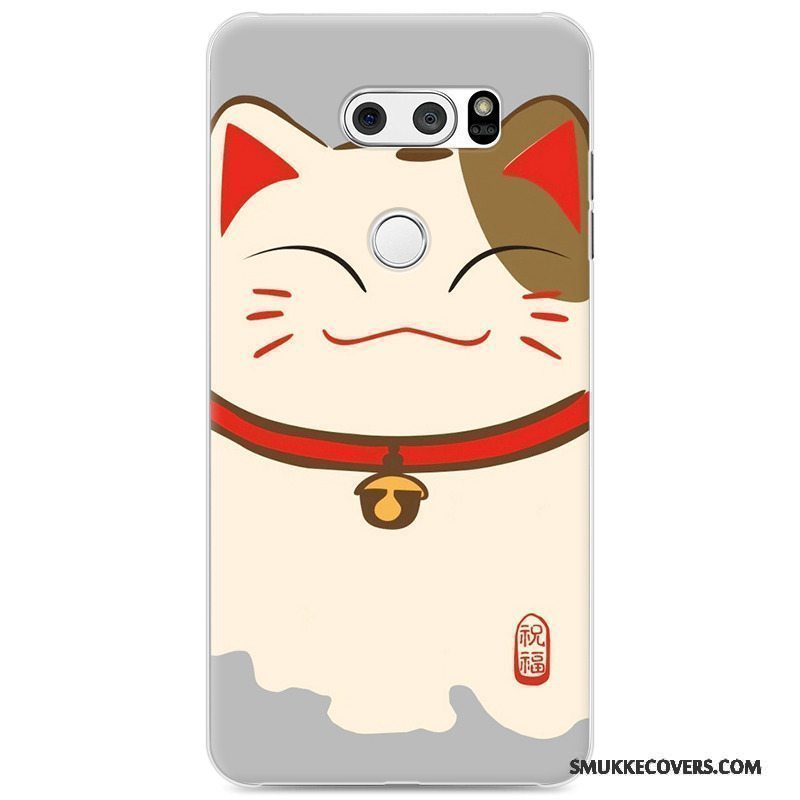 Etui Lg V30 Cartoon Gennemsigtig Hård, Cover Lg V30 Malet Grøn Simple