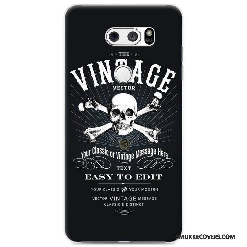 Etui Lg V30 Cartoon Gennemsigtig Hård, Cover Lg V30 Malet Grøn Simple