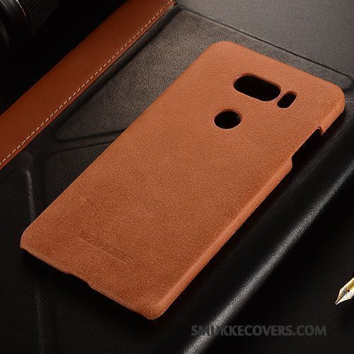 Etui Lg V30 Læder Business Telefon, Cover Lg V30 Beskyttelse Tynd Trend