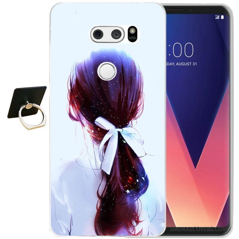 Etui Lg V30 Silikone Sort Telefon, Cover Lg V30 Blød