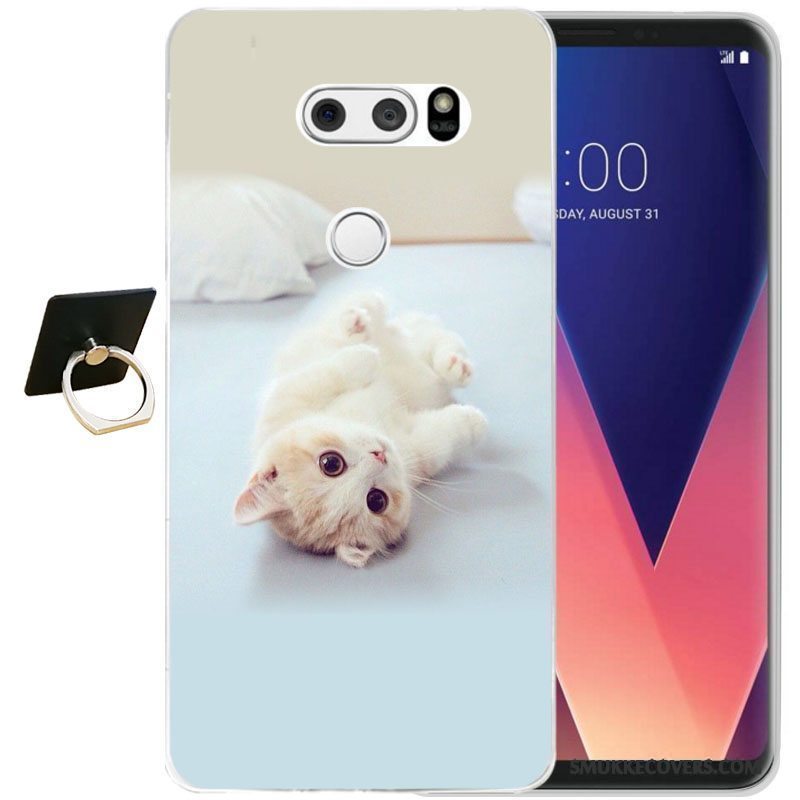 Etui Lg V30 Silikone Sort Telefon, Cover Lg V30 Blød