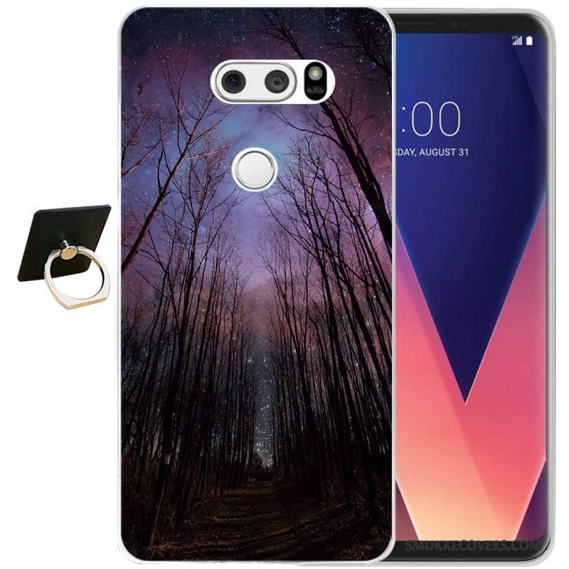 Etui Lg V30 Silikone Sort Telefon, Cover Lg V30 Blød