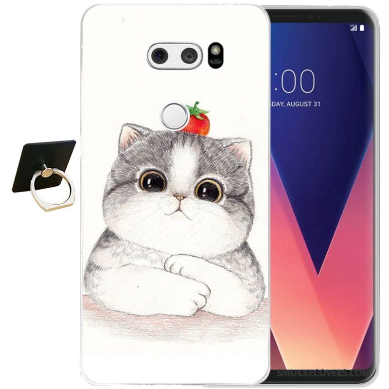 Etui Lg V30 Silikone Sort Telefon, Cover Lg V30 Blød