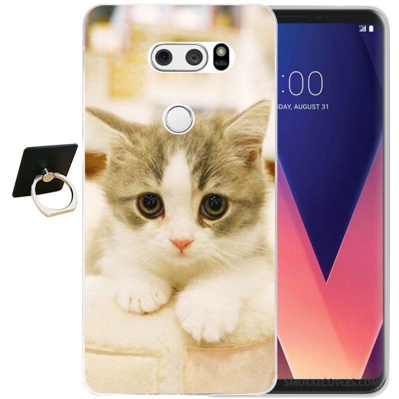 Etui Lg V30 Silikone Sort Telefon, Cover Lg V30 Blød