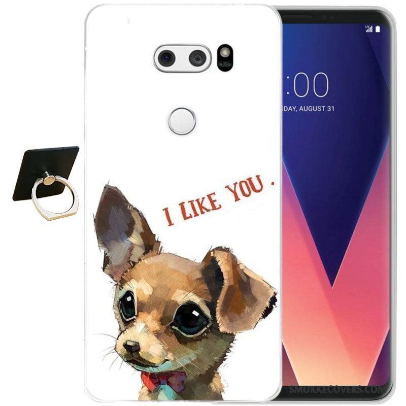 Etui Lg V30 Silikone Sort Telefon, Cover Lg V30 Blød