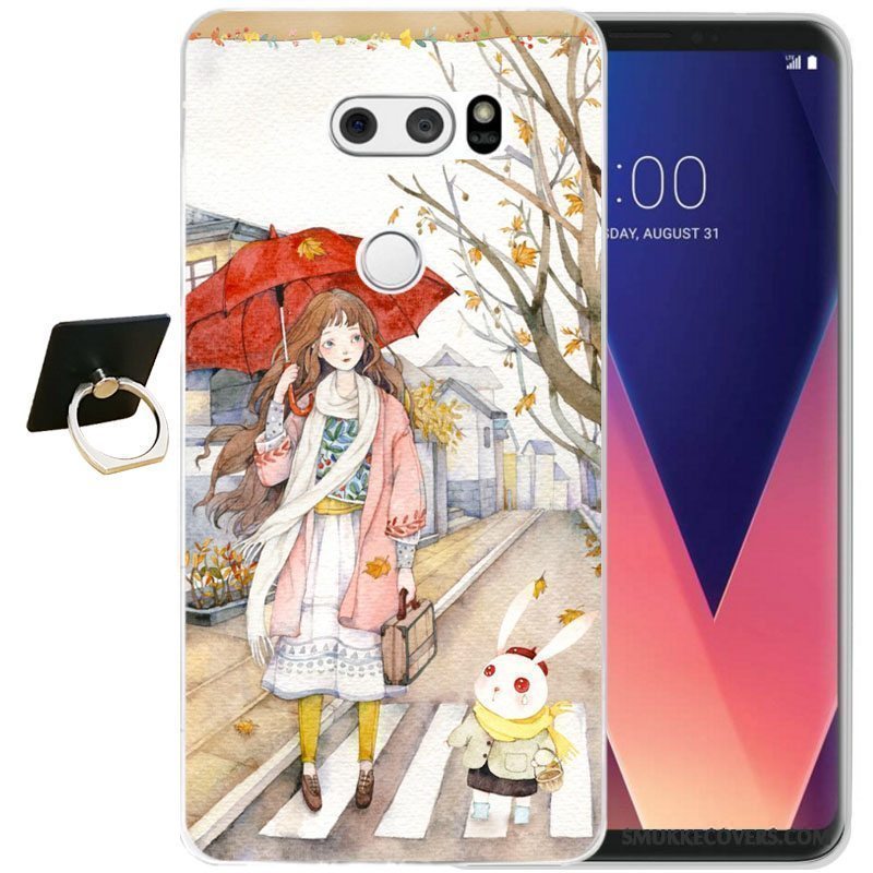 Etui Lg V30 Silikone Sort Telefon, Cover Lg V30 Blød