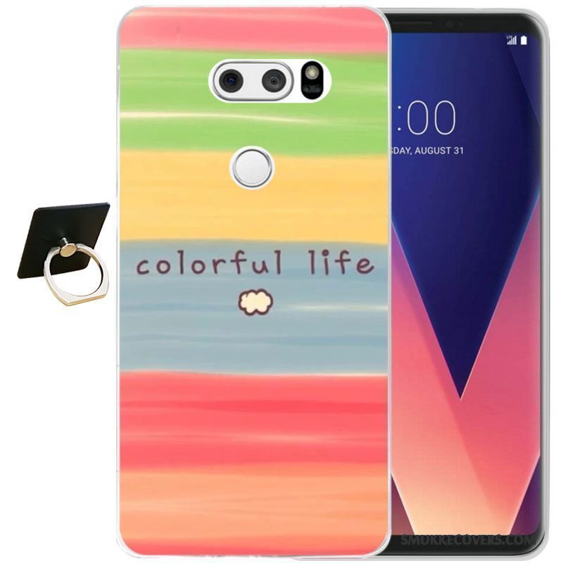 Etui Lg V30 Silikone Sort Telefon, Cover Lg V30 Blød