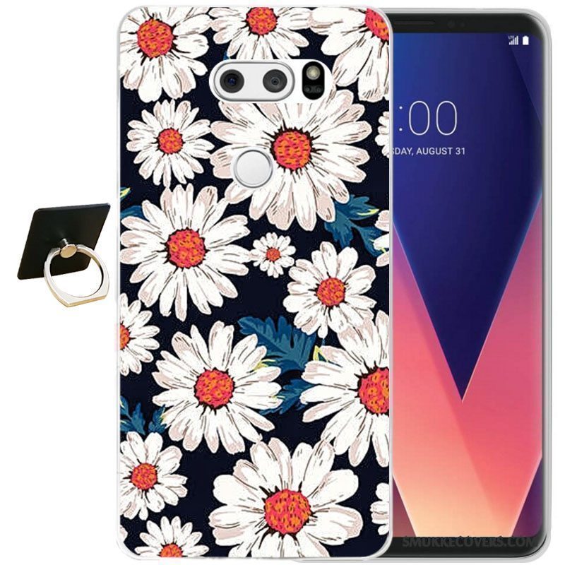 Etui Lg V30 Silikone Sort Telefon, Cover Lg V30 Blød