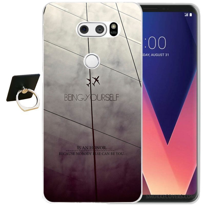 Etui Lg V30 Silikone Sort Telefon, Cover Lg V30 Blød