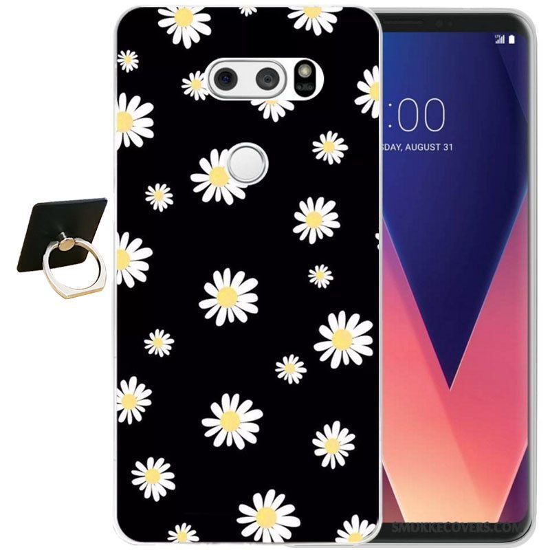 Etui Lg V30 Silikone Sort Telefon, Cover Lg V30 Blød