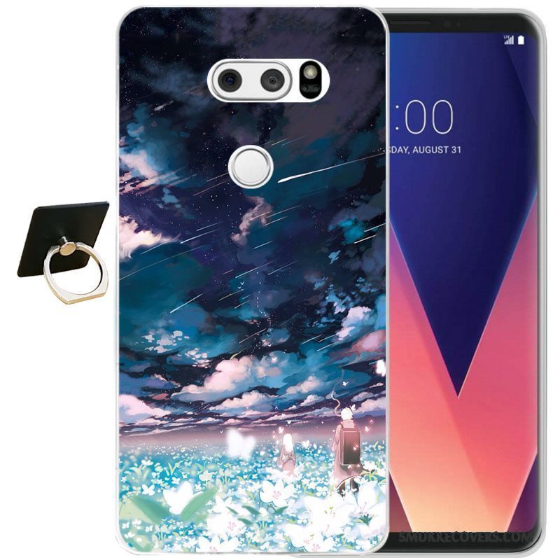 Etui Lg V30 Silikone Sort Telefon, Cover Lg V30 Blød