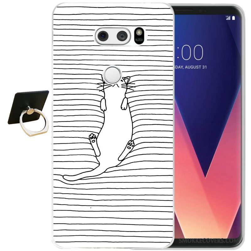 Etui Lg V30 Silikone Sort Telefon, Cover Lg V30 Blød