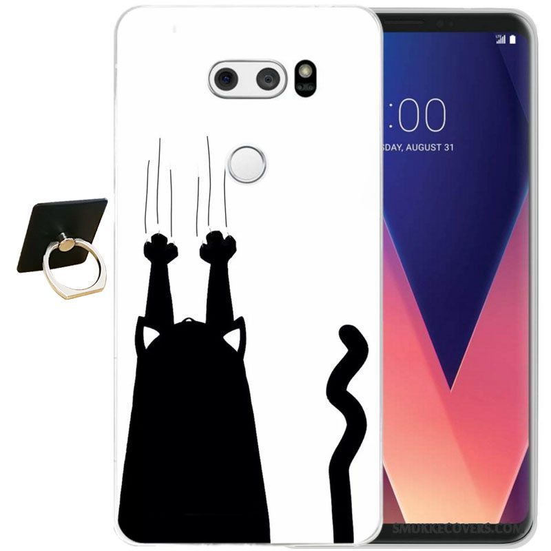 Etui Lg V30 Silikone Sort Telefon, Cover Lg V30 Blød