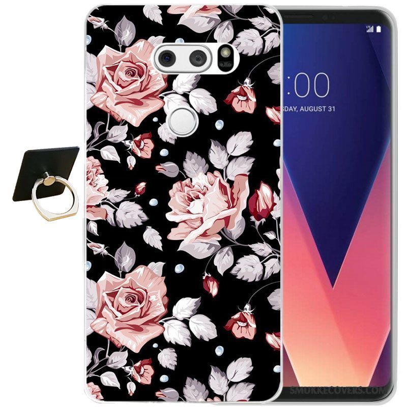 Etui Lg V30 Silikone Sort Telefon, Cover Lg V30 Blød