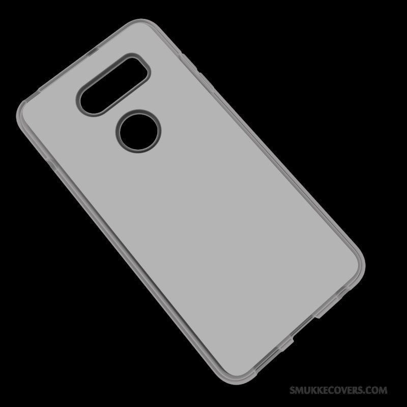 Etui Lg V30 Tasker Nubuck Sort, Cover Lg V30 Blød Skridsikre Telefon