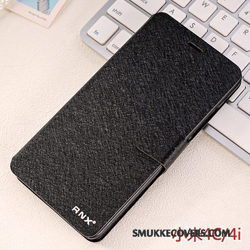 Etui Mi 4 Beskyttelse Hvid Anti-fald, Cover Mi 4 Folio Telefonlille Sektion