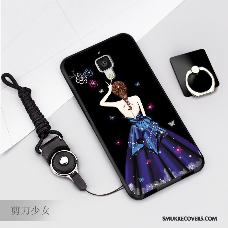 Etui Mi 4 Beskyttelse Hængende Ornamenter Trend, Cover Mi 4 Blød Blå Anti-fald