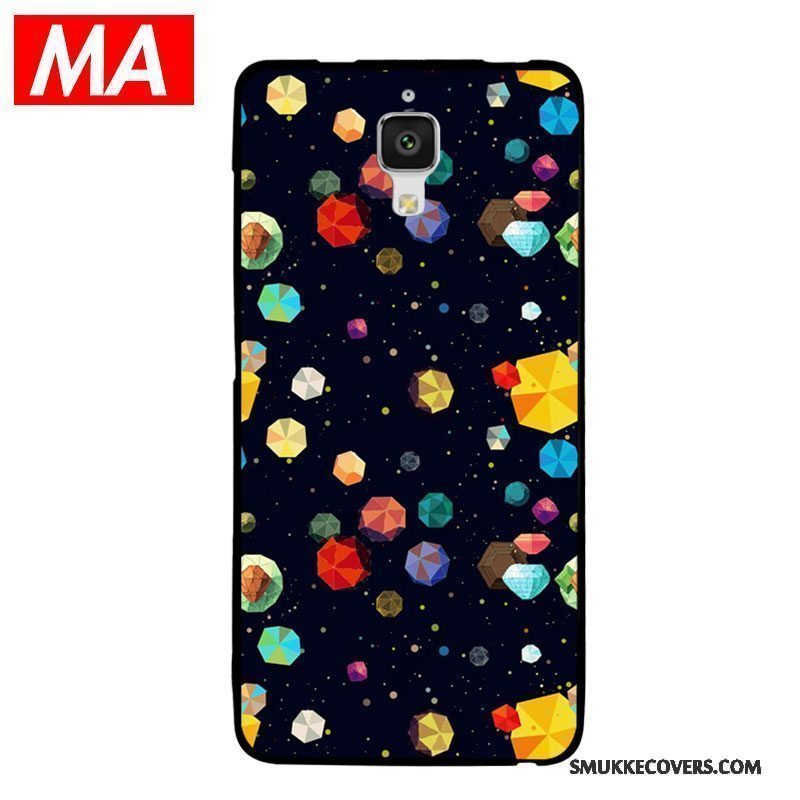 Etui Mi 4 Beskyttelse Oliemaleri Planet, Cover Mi 4 Blød Rød Af Personlighed