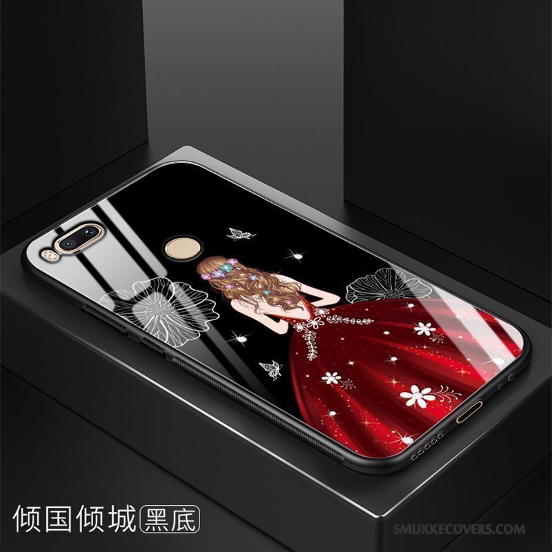 Etui Mi 5x Silikone Telefonlille Sektion, Cover Mi 5x Tasker Glas Rød