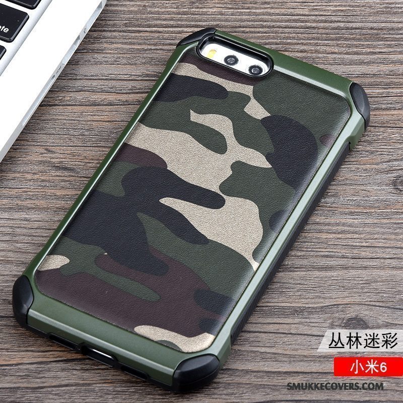 Etui Mi 6 Support Camouflage Lille Sektion, Cover Mi 6 Tasker Grøn Ring