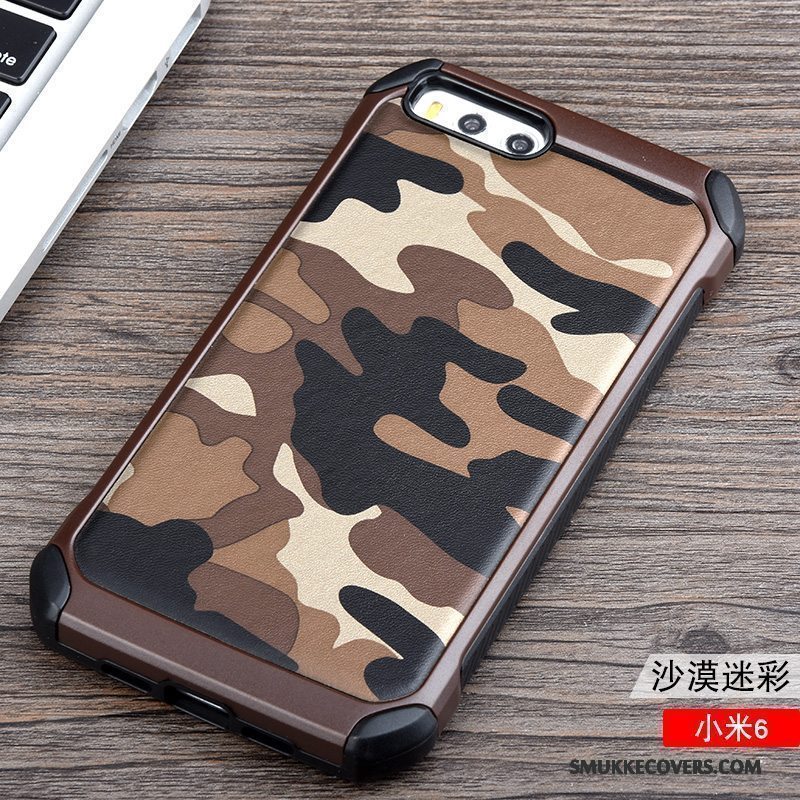 Etui Mi 6 Support Camouflage Lille Sektion, Cover Mi 6 Tasker Grøn Ring