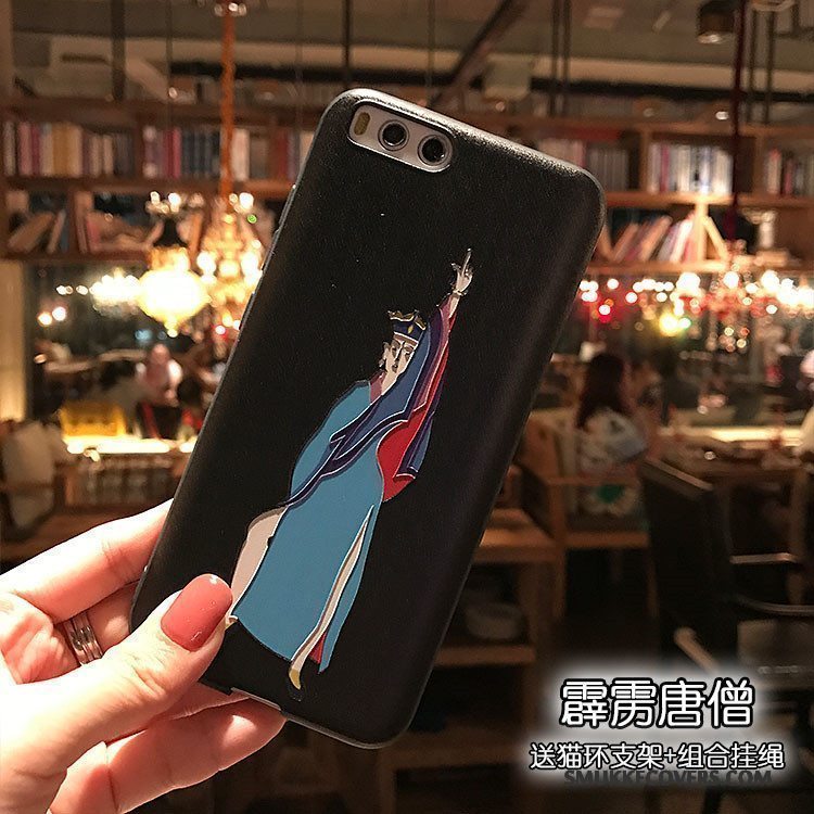 Etui Mi 6 Support Lille Sektion Sort, Cover Mi 6 Blød Telefonnubuck