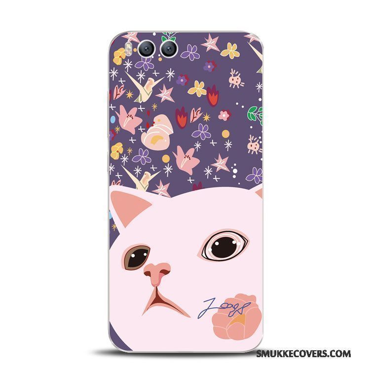 Etui Mi 6 Tasker Blomster Lilla, Cover Mi 6 Relief Lille Sektion Telefon