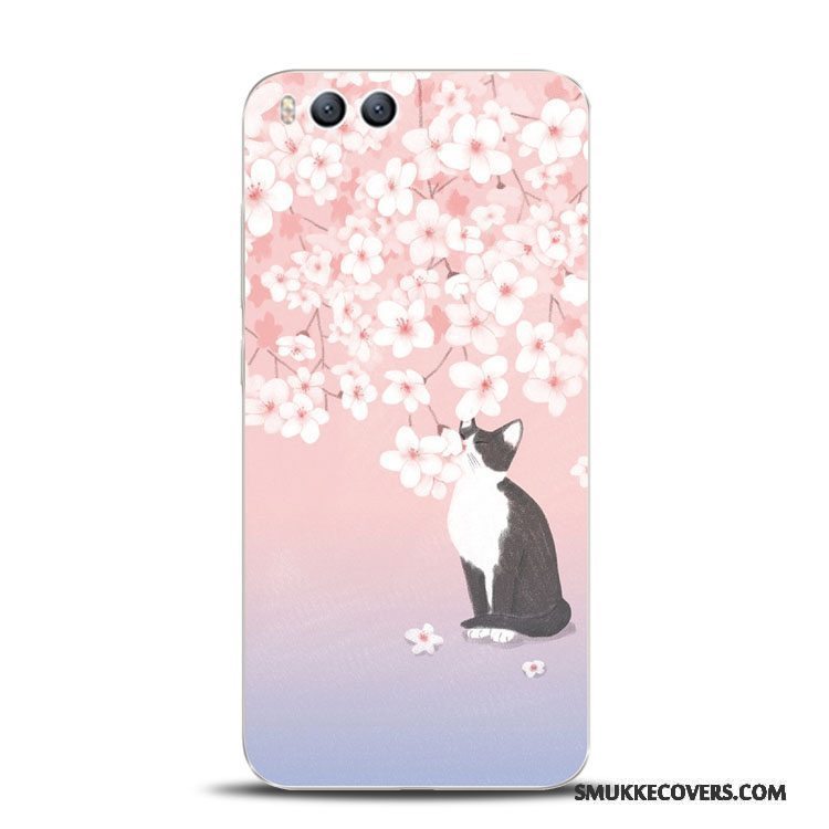 Etui Mi 6 Tasker Blomster Lilla, Cover Mi 6 Relief Lille Sektion Telefon