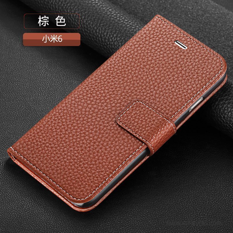 Etui Mi 6 Tasker Telefonsort, Cover Mi 6 Folio Trend Anti-fald