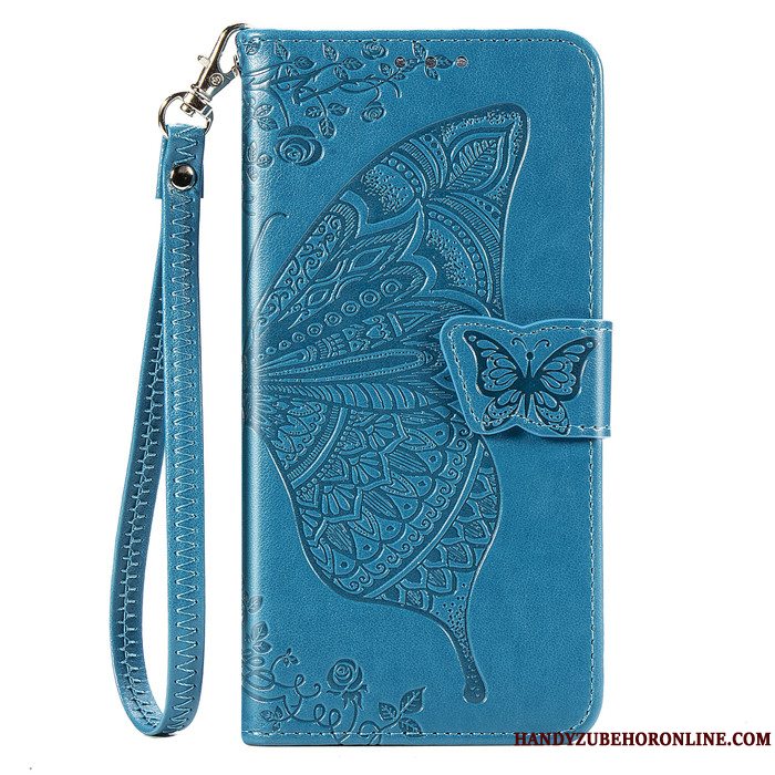 Etui Mi 9 Lite Tasker Kort Anti-fald, Cover Mi 9 Lite Læder Lyserød Hængende Ornamenter