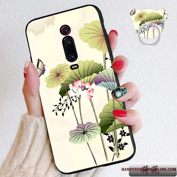 Etui Mi 9t Pro Cartoon Nubuck Telefon, Cover Mi 9t Pro Silikone Lille Sektion Hjerte