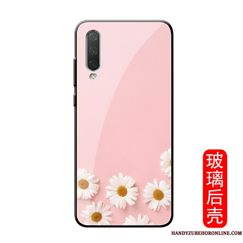 Etui Mi A3 Beskyttelse Blomster Glas, Cover Mi A3 Blød Original Sort