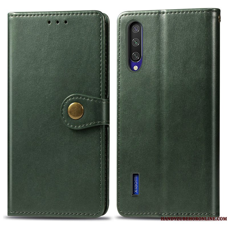 Etui Mi A3 Beskyttelse Solid Farve Simple, Cover Mi A3 Folio Ungdom Grøn